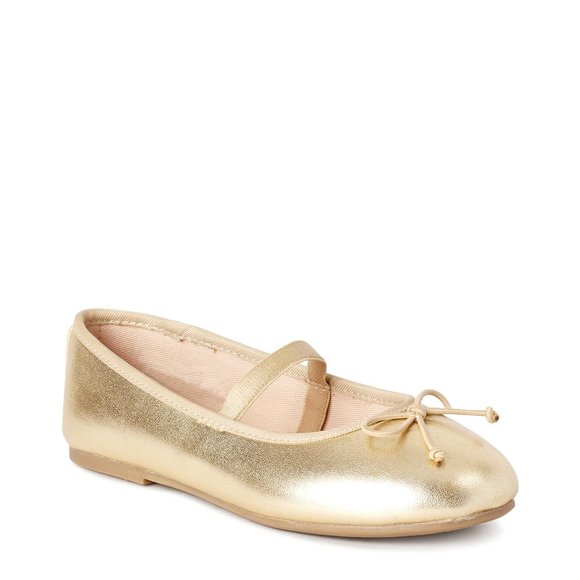 Cat & Jack Shoes Wonder Nation Toddler Girls Gold Ballet Flats
